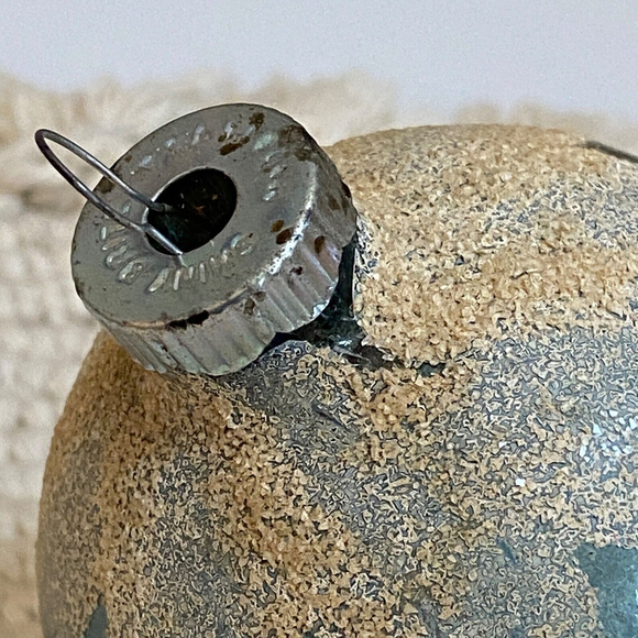 Vintage SHINY BRITE Mercury Glass Christmas Tree Ornament Frosted Bulb - Picture 4 of 6